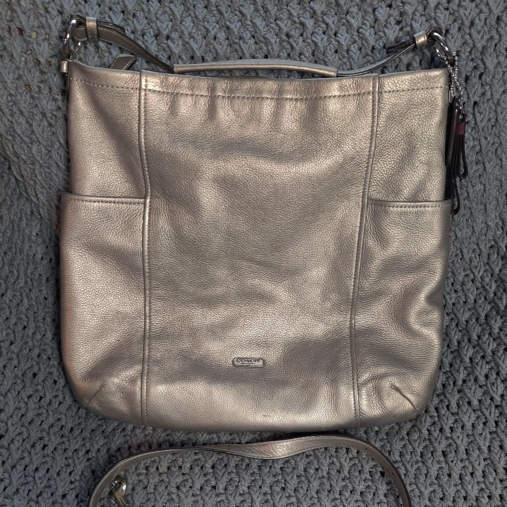 Coach Park Convertible Hobo F31323 Pewter/Silver
